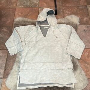 rag & bone Light Gray Hooded Pullover Sweatshirt